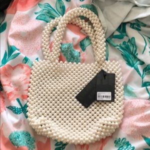 Brand new White forever21 pearl tote bag sold out!